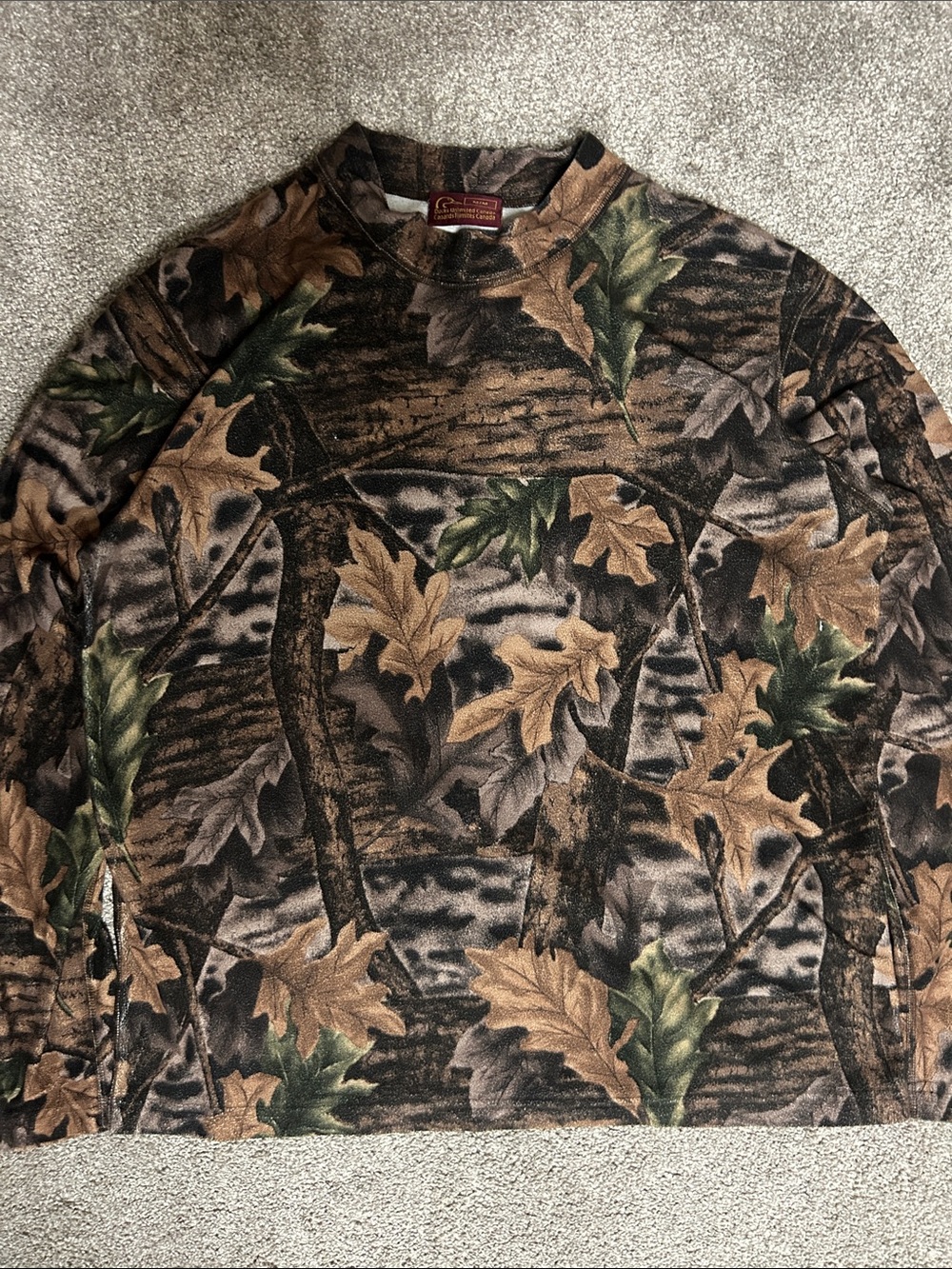 Vintage Ducks Unlimited Realtree Camo Long Sleeve Shirt